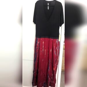 New -Raquel Allegra V-Neck, Tie- Dye Silk Dress